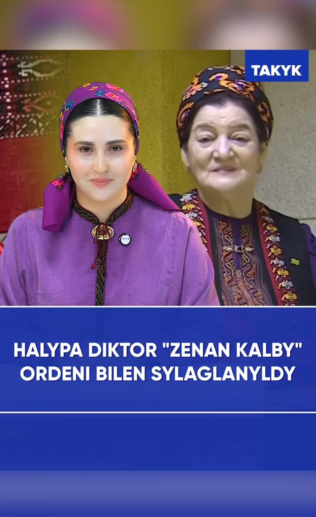 Halypa diktor "Zenan kalby" ordeni bilen sylaglandy