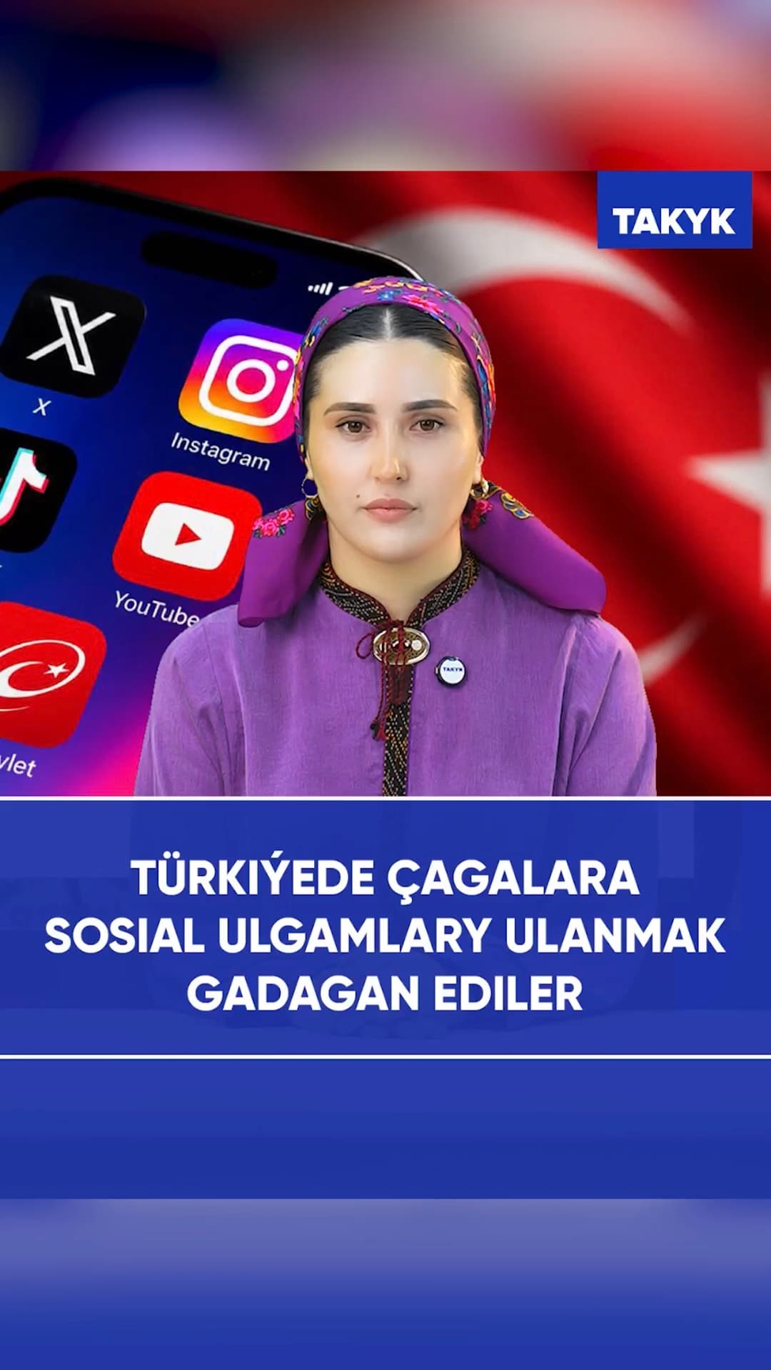 Türkiýede çagalara sosial ulgamlary ulanmak gadagan ediler